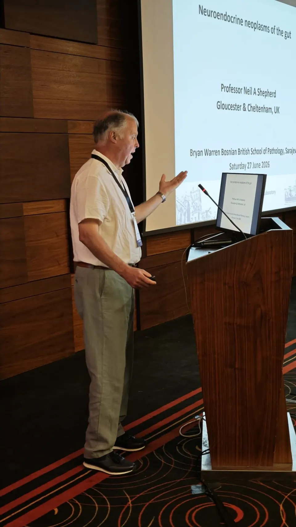 Professor Neil A. Shepherd lecturing at the 18th BWSP